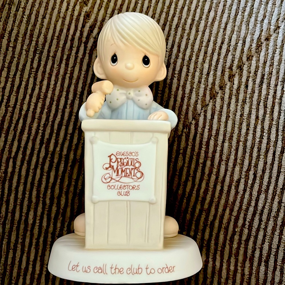 Precious Moments 1983 Collectors' Club Membership Let us call the club to order